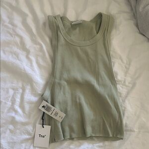 TNA Sage Ribbed Tank Top